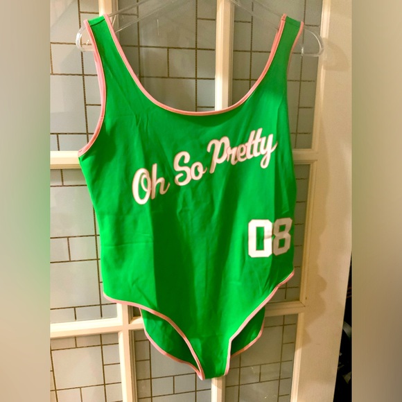 AKA Oh So Pretty PINK AND GREEN Swimsuit
Size: Large - Picture 3 of 12